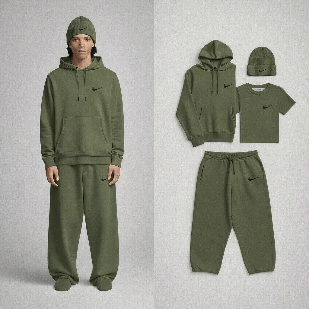 Nk™ Complete Baggy Set – Sweatshirt, Pants, Beanie & T-shirt