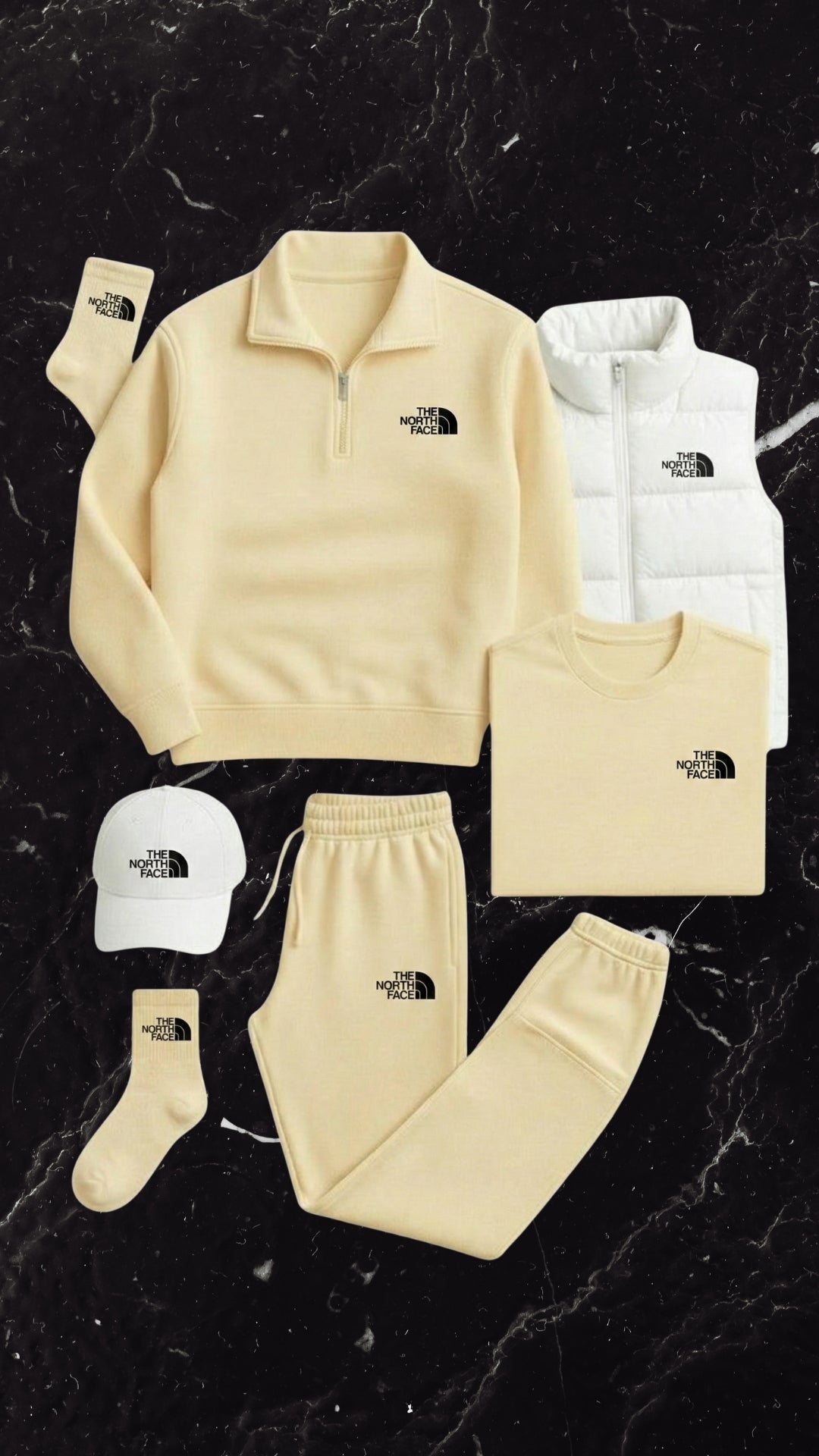 TNF Set Essential – Hoodie, Pants, Cap & Socks