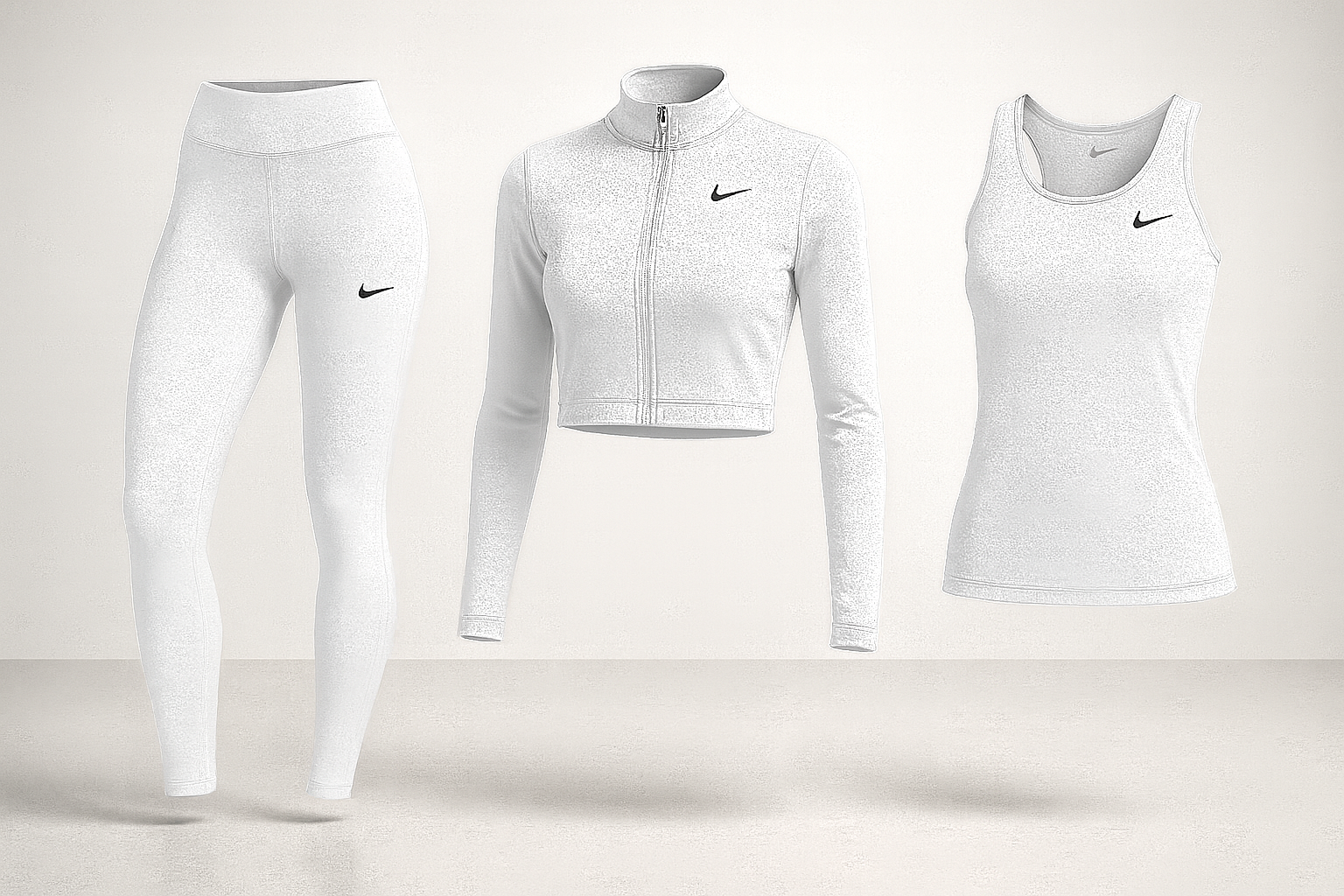 Women's Sportswear Set – NK™ Performance in Dark - Leggings + Tank Top + Jacket